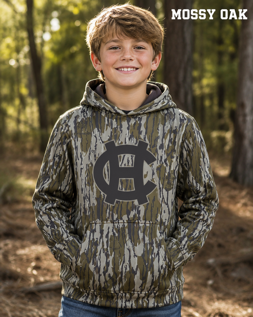 Youth Camo Hoodie with HC Logo