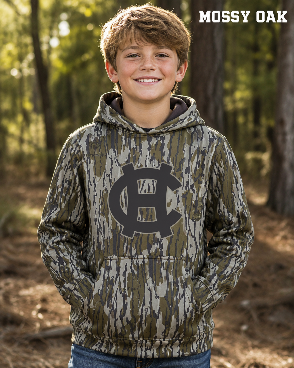 Youth Camo Hoodie with HC Logo