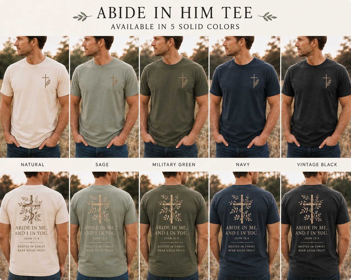 Adult Abide in Him Tee