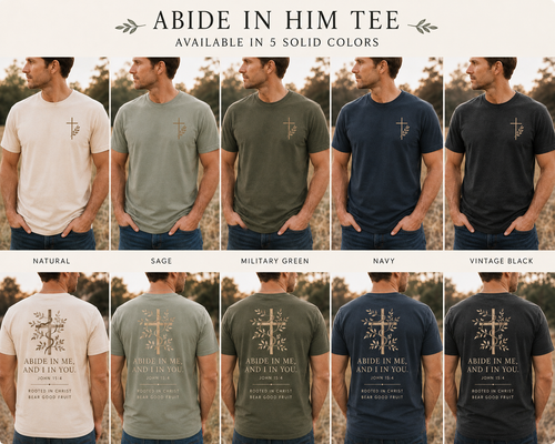 Adult Abide in Him Tee