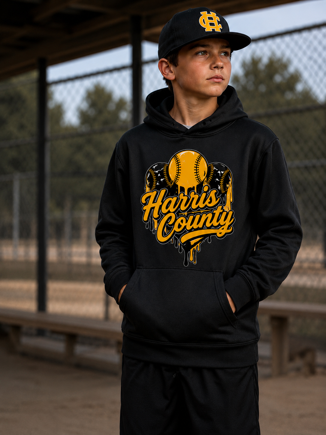 Youth Baseball Drip Performance Dri-Fit Hoodie