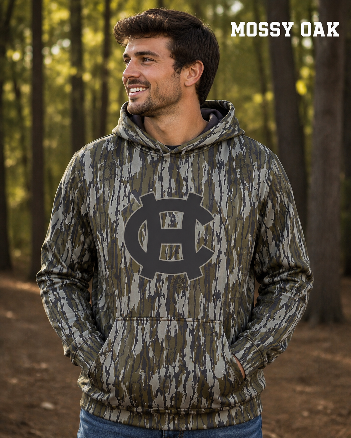 Adult Camo Hoodie with HC Logo