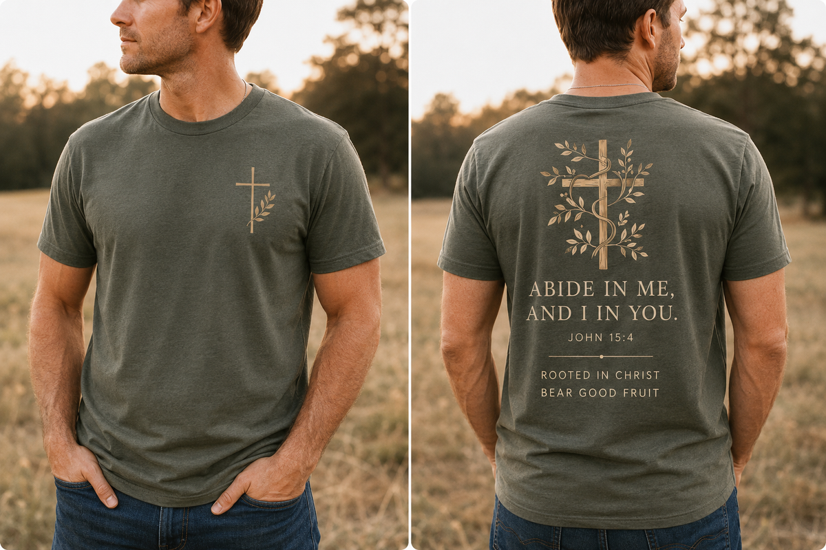 Adult Abide in Him Tee